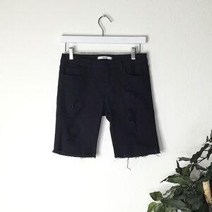 Klique B Black Bermuda Denim Shorts